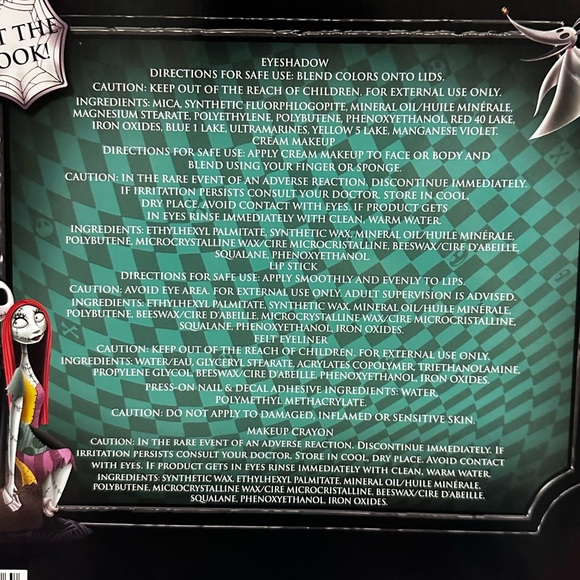 Disney’s Tim Burtons Nightmare Before Christmas Jack 37Pcs Make Up Set Brand New - Picture 4 of 11